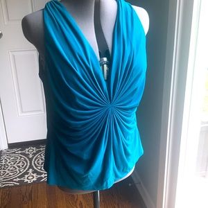 Kenneth Cole Teal Blue Dress Top